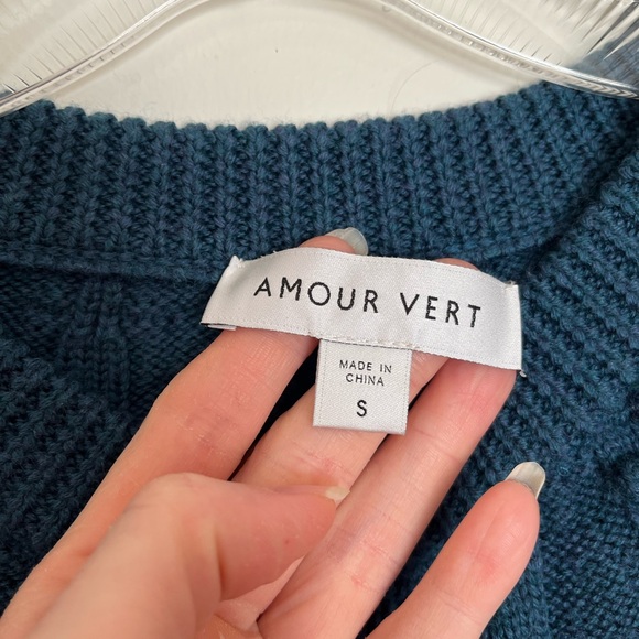 Amour Vert Laurel wool sweater in Jadeite - Picture 3 of 3